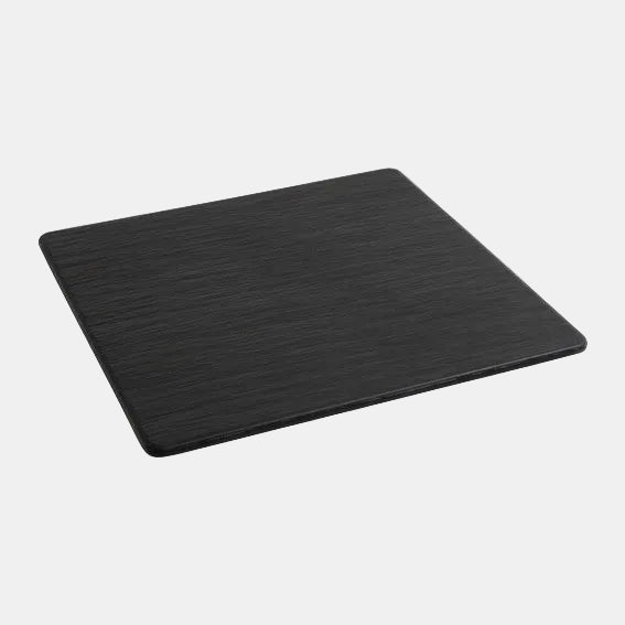 Plato cuadrado melamina Africa negro. Varias medidas - 6 Uds.