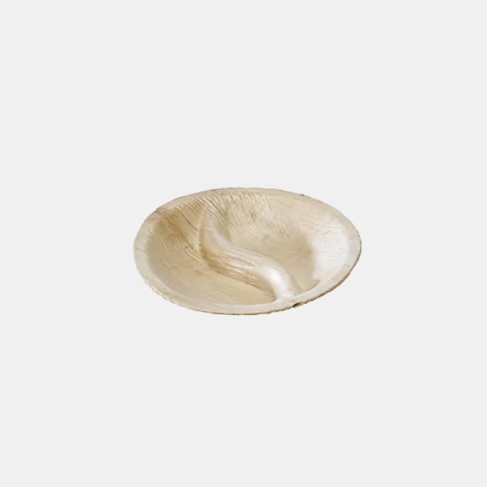 Mini palm leaf bowl, 2 compartments, 9 x 8 x 2 cm (100 units) Price per unit €0.24