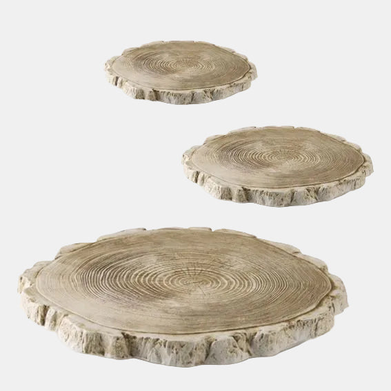 Plato tronco de árbol de porcelana. ø32 x 4 cm - 1 Ud.