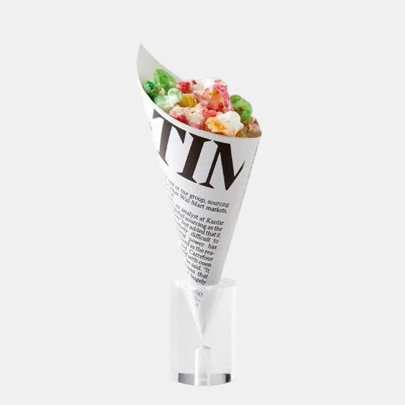 Cono de cartón periódico 13 x 6,5 cm - 100 Uds
