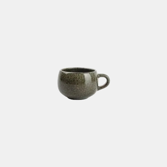 Curved porcelain moka coffee cup 8 cl (4 Pcs)