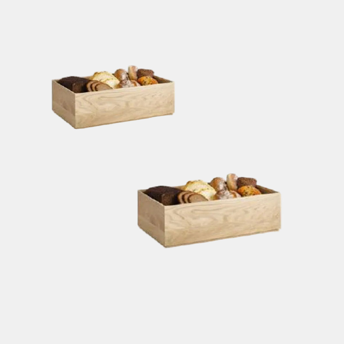 Valo GN 1/1 oak wooden box. Various sizes.