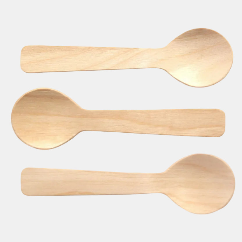 Mini eco-friendly wooden spoons 10 cm - 300 units