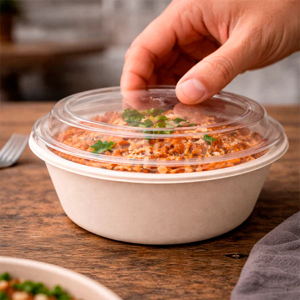Transparent PET lid ø22 cm - 500 units