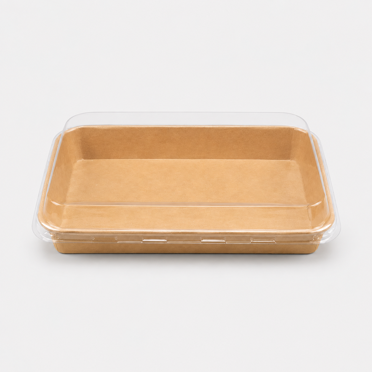 Kraft sushi containers with PET lids. Various sizes - 300 units