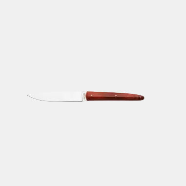Cuchillo chuletero madera estabilizada roja. 22.5 cm - 6 Uds