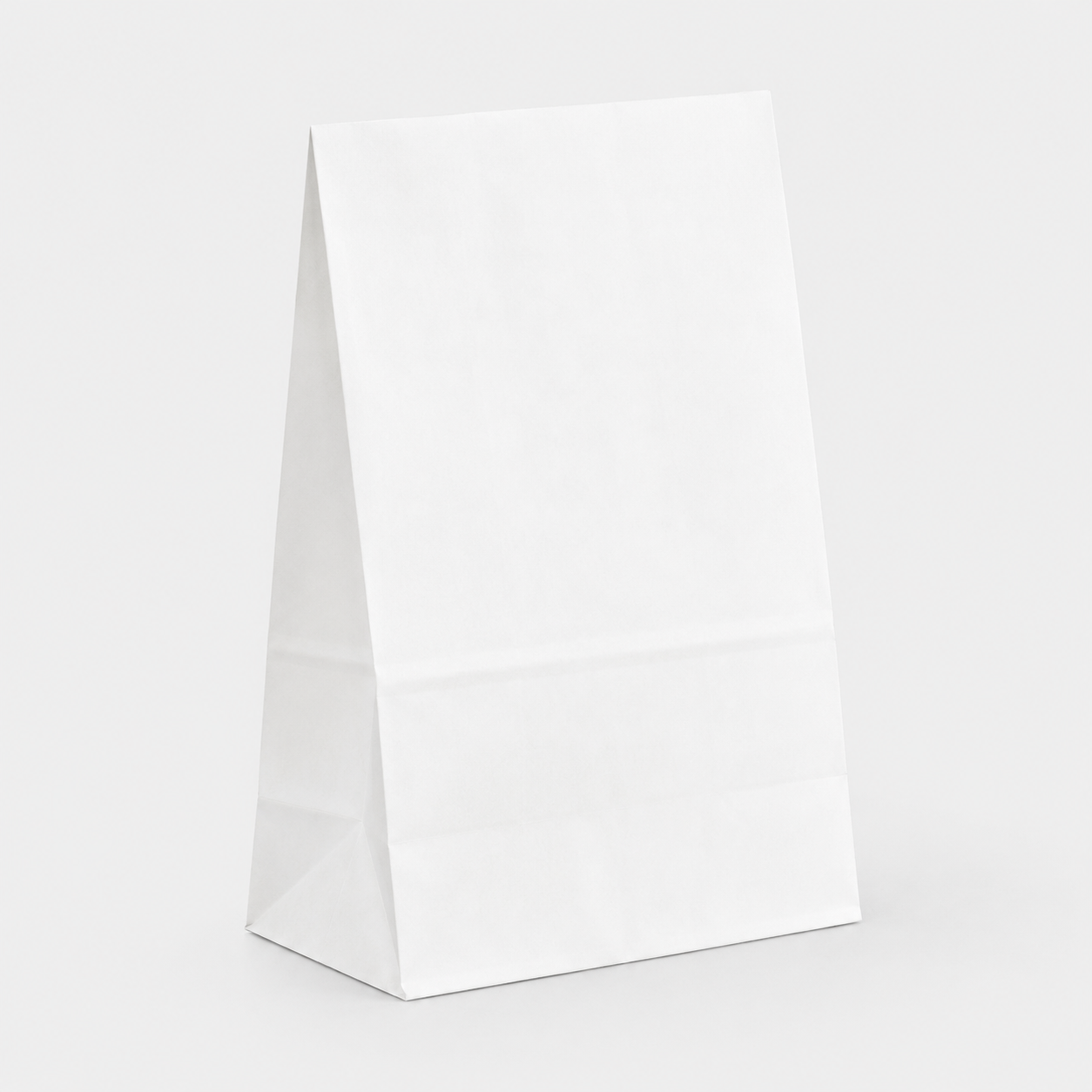 Bolsa de papel blanca sin asas fondo americano. Varias medidas y unidades.