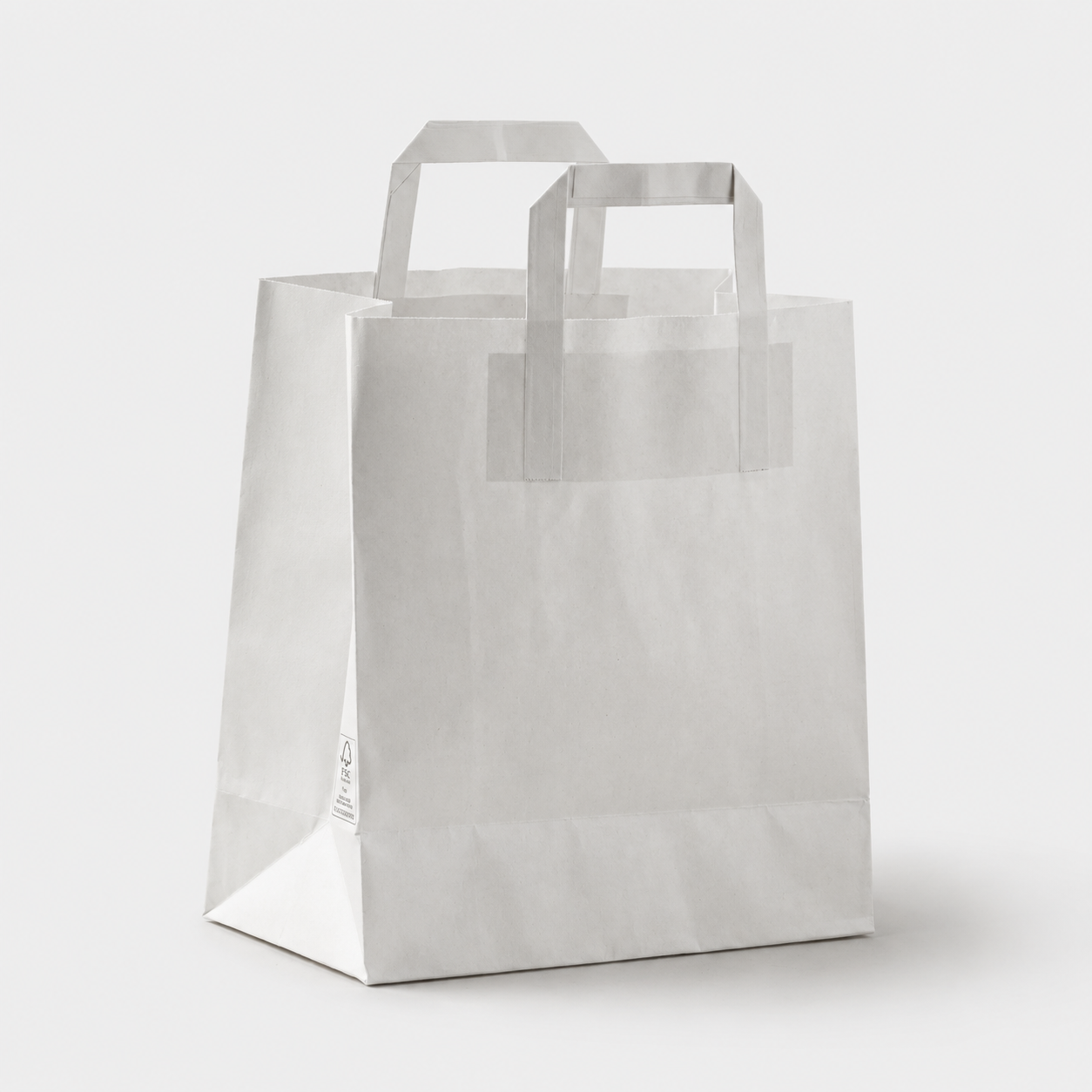 Bolsa blanca asa plana. Varias medidas - 250 Uds.