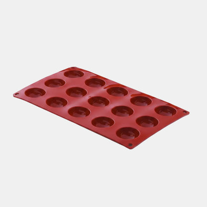 Silicone mold with semi-spherical cavities