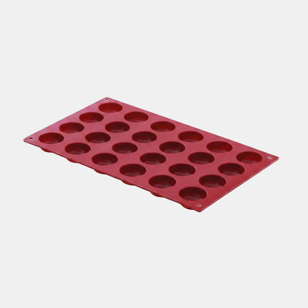 Silicone mold with semi-spherical cavities