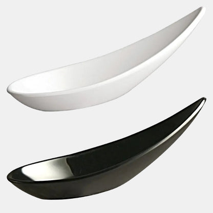 Colher de prova de cocktails em melamina preta, 11x4,3 cm (60 unidades)