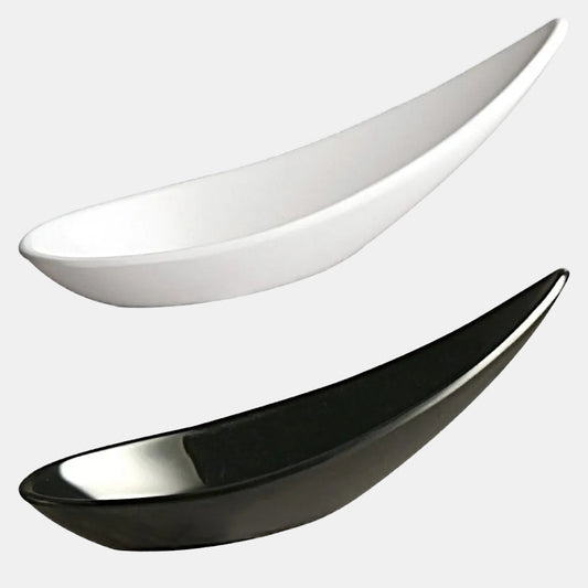 Colher de prova de cocktails em melamina preta, 11x4,3 cm (60 unidades)