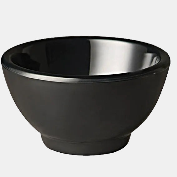 Taça redonda em melamina preta. Vários tamanhos (1 unidade). Preço desde 1,97€.