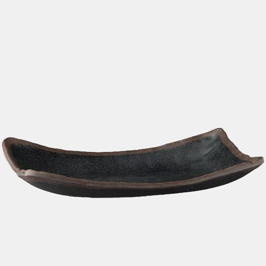 Bandeja curva Marone em melamina, 26,5 x 16,5 cm (1 unidade). Preço: 13,34€.