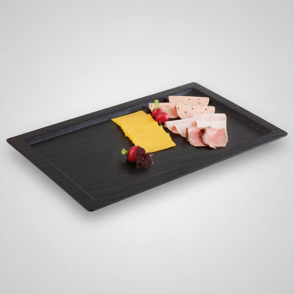 Slate melamine tray 53.0 x 32.5 x 1.5 cm (1 unit)