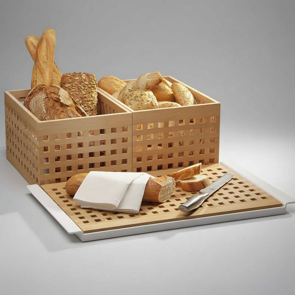 Caja madera haya para pan. Varias medidas - 1 Ud.