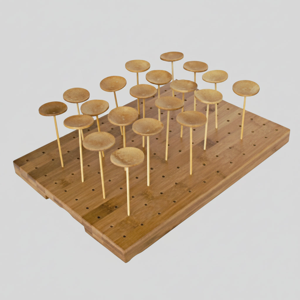 Bamboo stand for 120 skewers 30 x 25 cm (1 unit)