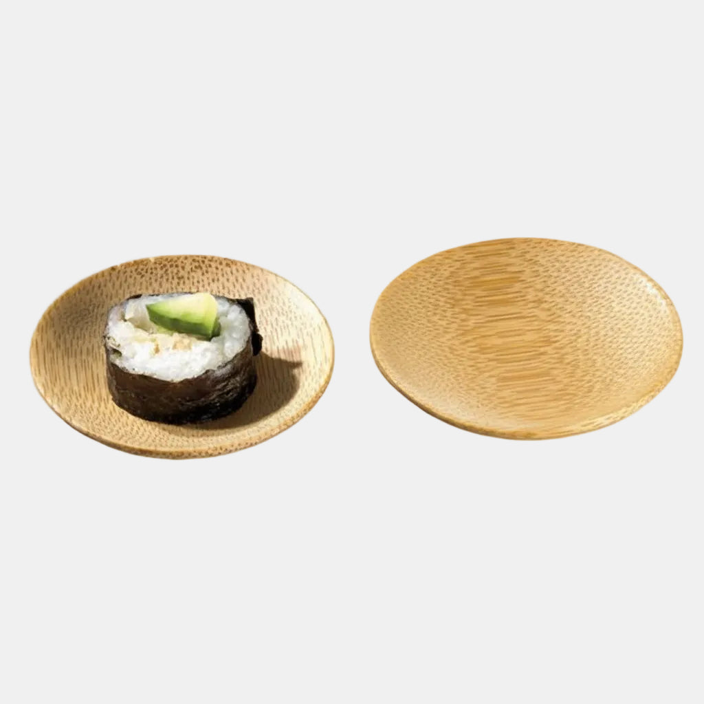 Mini round bamboo plate ø6 cm (144 Pcs)