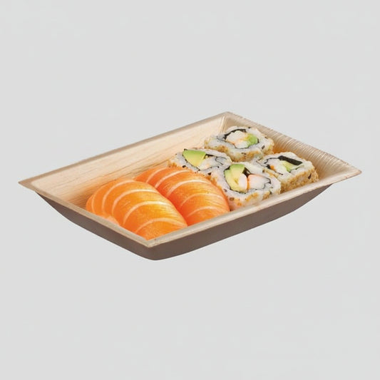 Palm leaf plate 17.7 x 12.7 x 3 cm (100 units)