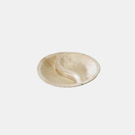 Mini palm leaf bowl, 2 compartments, 9 x 8 x 2 cm (100 units) Price per unit €0.24