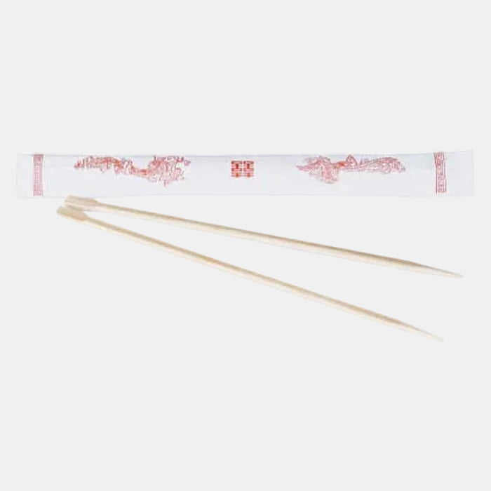 Palillos chinos de madera envueltos. 20,3 cm - 2000 Uds.