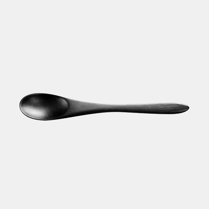 MINI BLACK BAMBOO SPOON 90 MM (500 PCS)