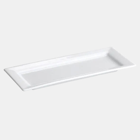 RECTANGULAR PORCELAIN TRAY 30.5 X 11.5 X 1.5 CM (6 UNITS)