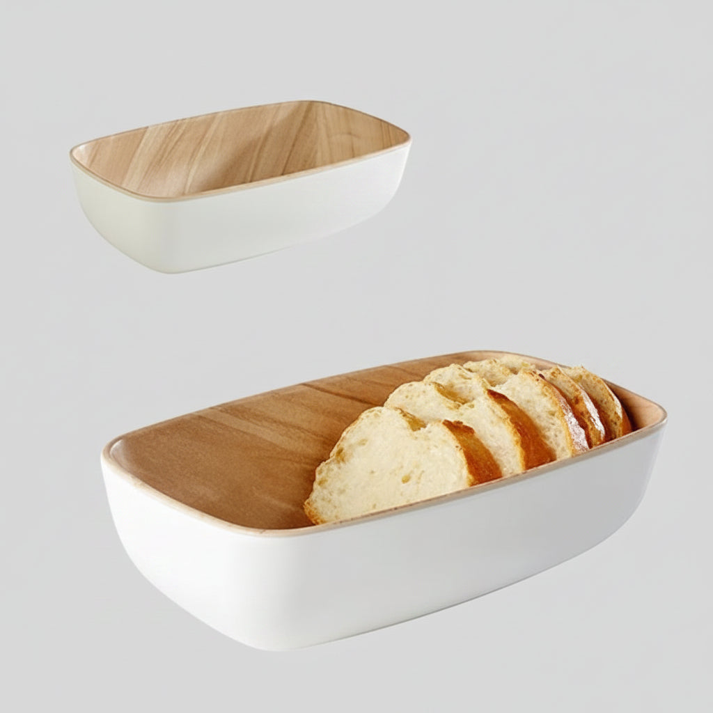 Bowl melamina Frida madera/blanco GN 1/9. 17,6 x 10,8 x 5,5 cm - 1 Ud.