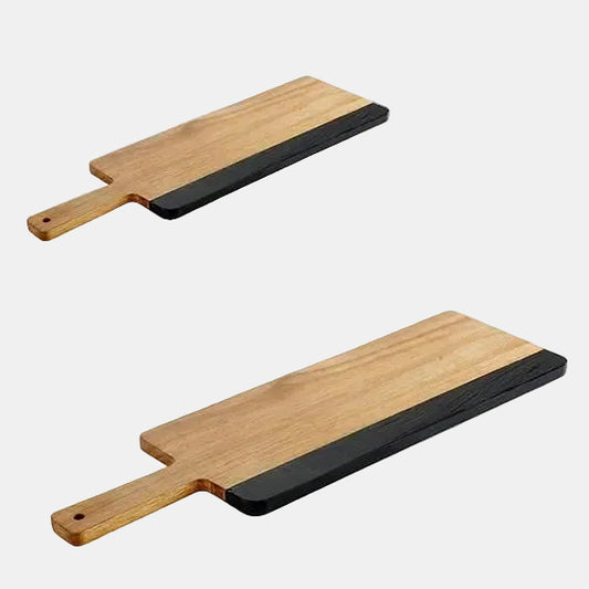 Bandeja madera c/ pizarra. 36.5 x 15 x 1.5 cm - 1 Ud.