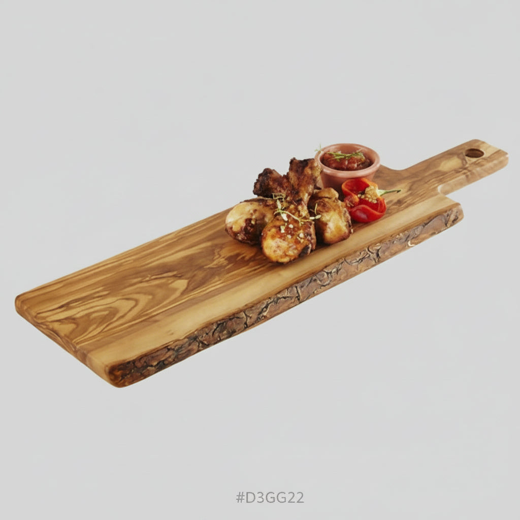 Tábua de servir em madeira de oliveira, 40 x 15 cm