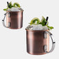 Matte mug with handle, vintage style, stainless steel, 9x9 cm, 0.45 L. Various colors (1 unit)