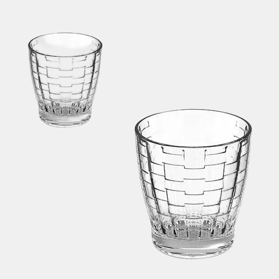 Olympea craft clear glass tumbler 34 cl (6 units)