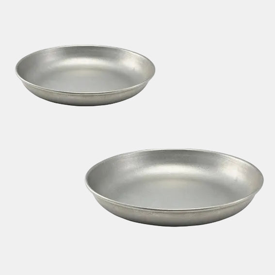 Plato hondo de acero inox vintage estilo americano. Varias medidas - 12 Ud.