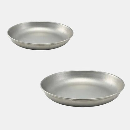 Plato hondo de acero inox vintage estilo americano. Varias medidas - 12 Ud.