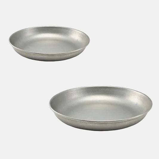 Plato hondo de acero inox vintage estilo americano. Varias medidas - 12 Ud.