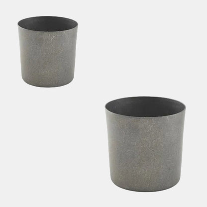 Vaso liso de acero inox vintage. ø8,5 x 8,5 cm 42 cl - 12 Ud.