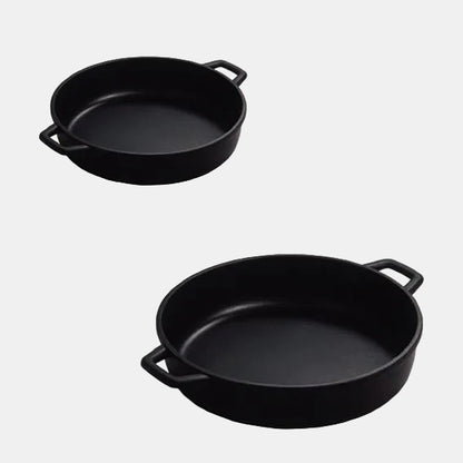 Low casserole dish without lid, cast aluminum. Various sizes (1 unit)