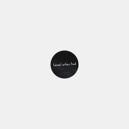 Custom adhesive sticker, black ink, 3.5 cm diameter. Various quantities.