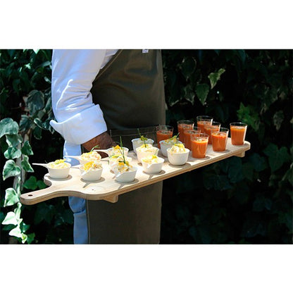 Bamboo scoop tray for mixed use 100X20 cm - 1 Unit
