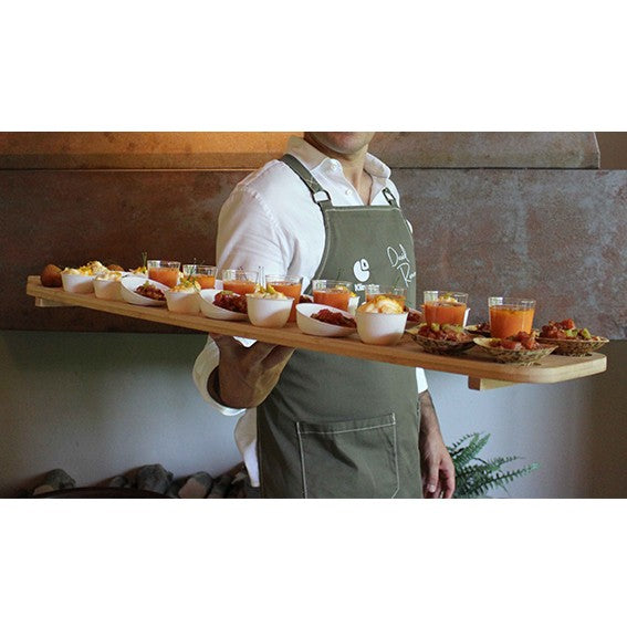 Bamboo scoop tray for mixed use 100X20 cm - 1 Unit