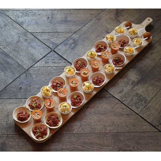 Bamboo scoop tray for mixed use 100X20 cm - 1 Unit