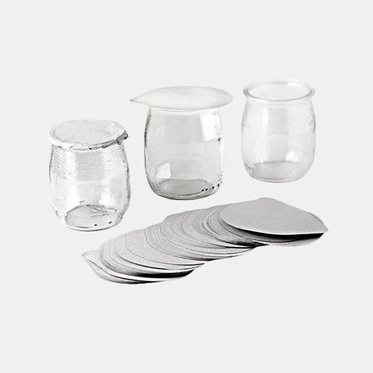 Tapa termosellable yogurt. Medidas - ø 6 cm yogurt 120 ml - 750 uds