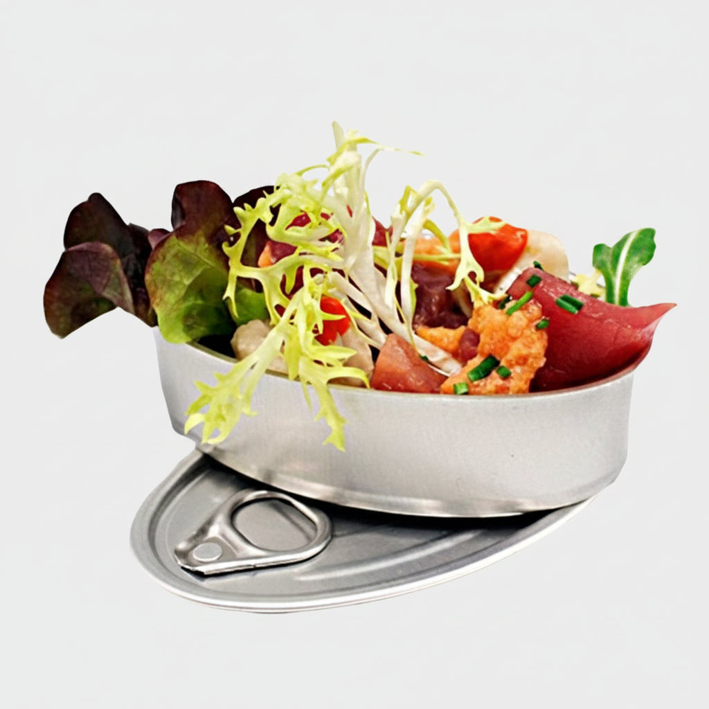 Lata oval vazia de conservas 10,5x6,4x3 (100 unidades)