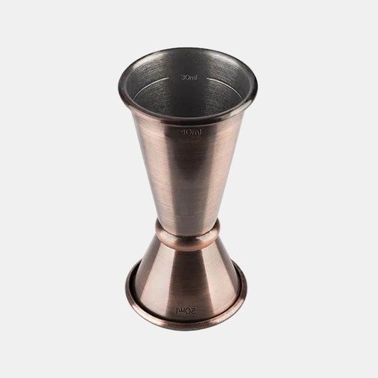 Double measuring cup, matte stainless steel, 2/4 cl. Various colors (1 unit)