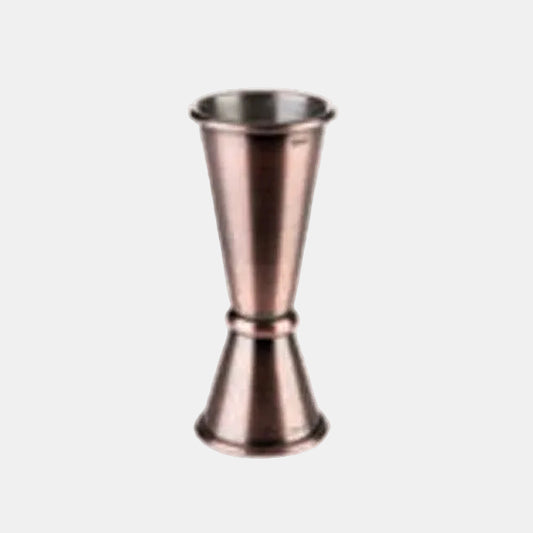 Double measuring cup, matte stainless steel, 2.5/5 cl. Various colors (1 unit)