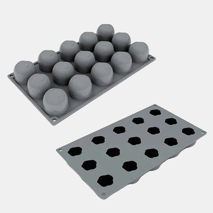 Molde em silicone em forma de maçã Gala, 30x17,5 cm, 15 cavidades (1 unidade)