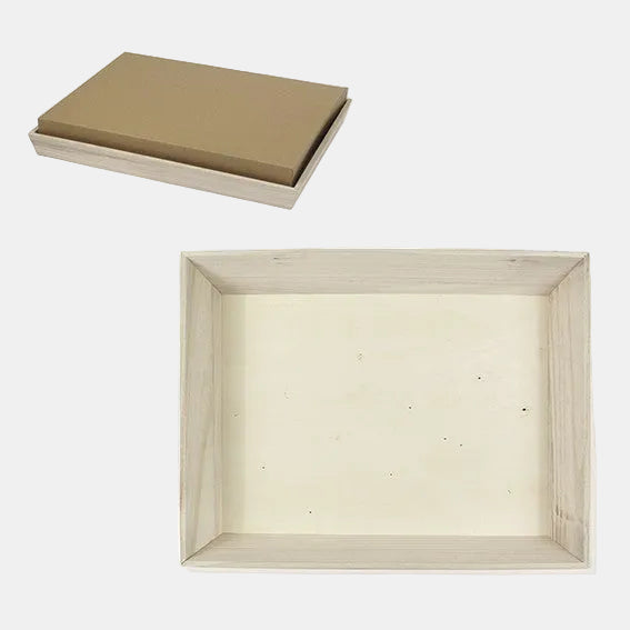 Wooden tray for catering deliveries 39x29x4 cm (10 units)