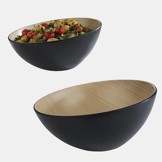 Taça de buffet inclinada Frida em melamina, ø28,5x10/14 cm, 2,6 L. Cores sortidas (1 unidade)