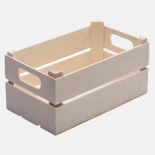 Mini caixa de madeira para fruta 15 x 9 x 7 cm (5 unidades)