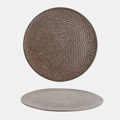 Prato de pão em latão, cobre e porcelana, ø15,5 cm (4 unidades)